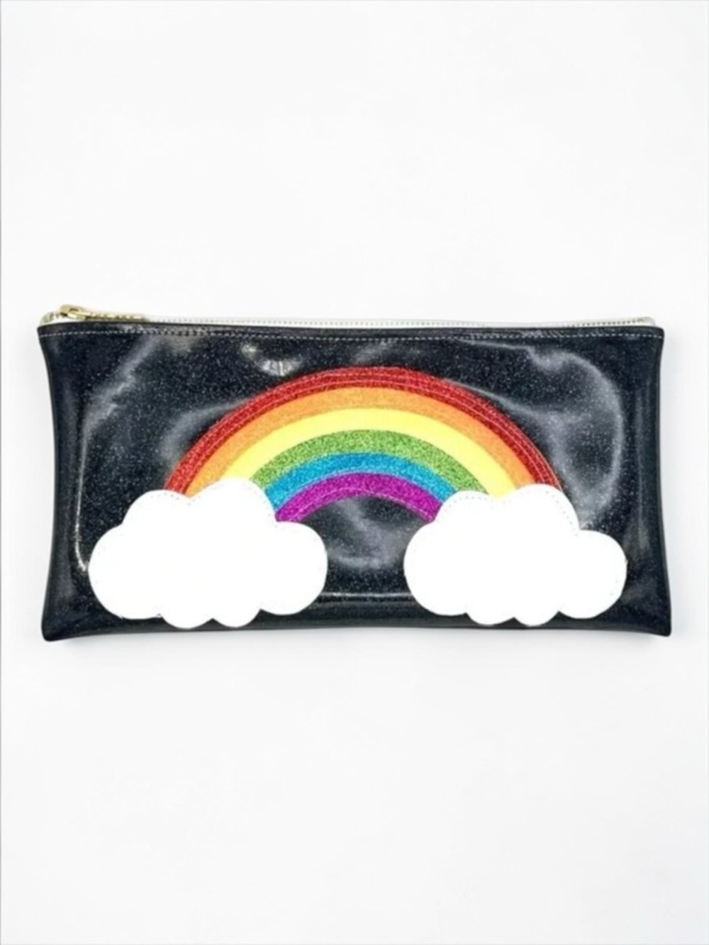 Sparkly Rainbow Clutch by Julie Mollo | Cloud Zip Pouch – NWT